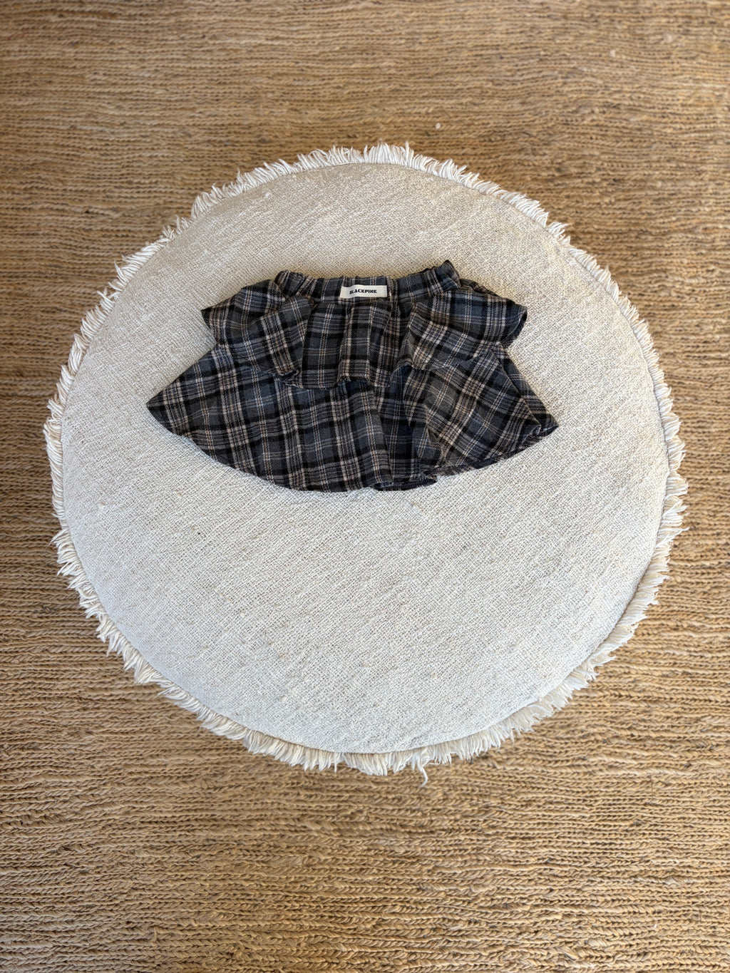Charcoal check skirt