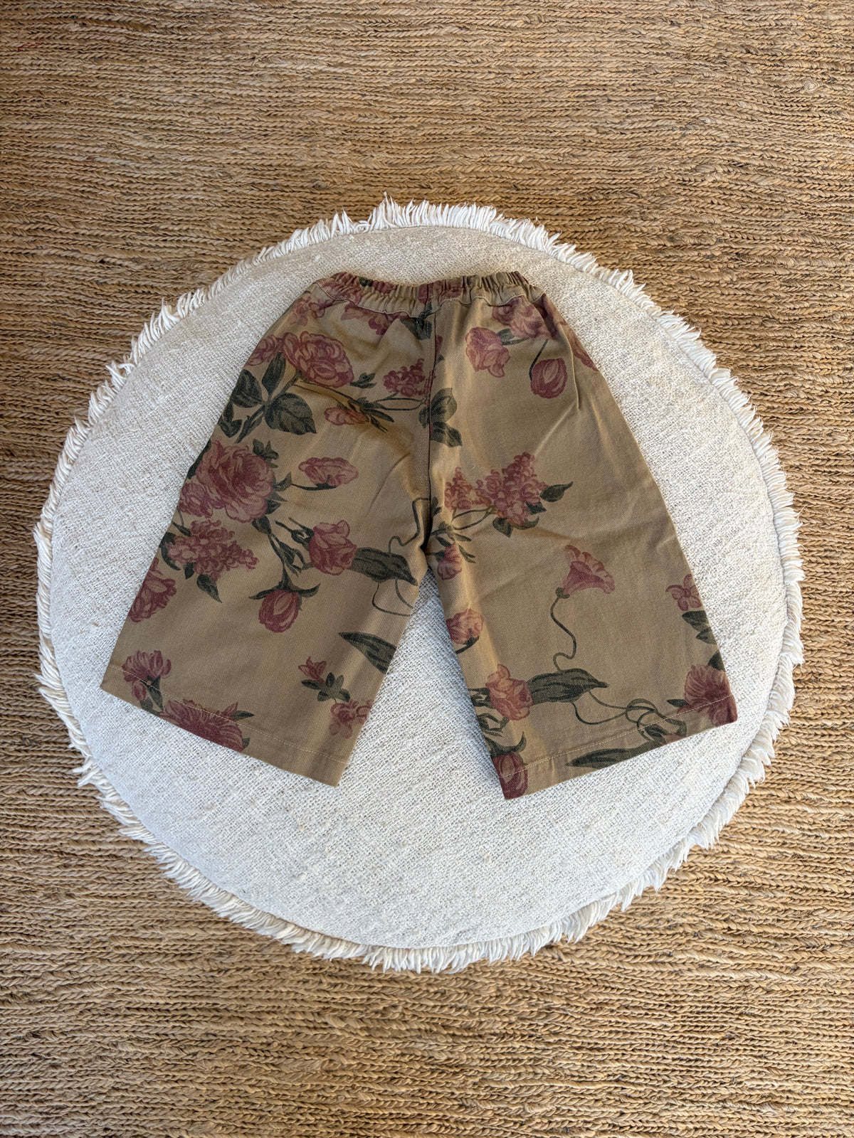 Flower denim pants