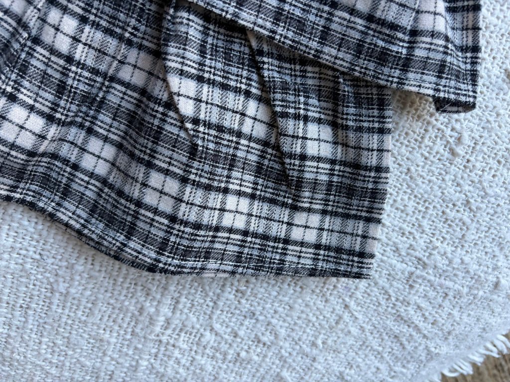 Black check skirt