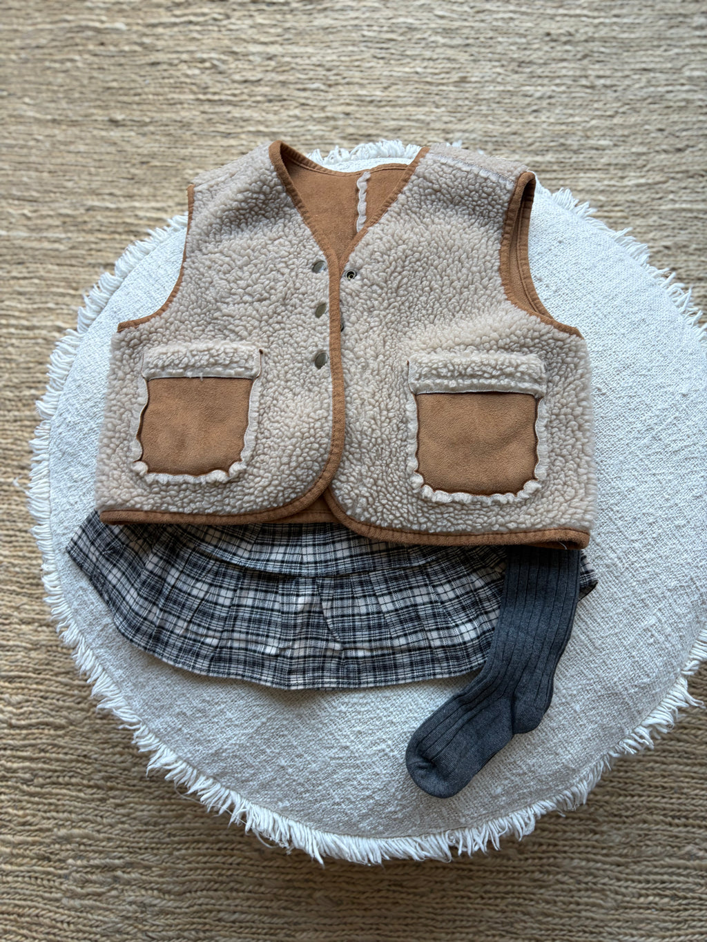 Reversible teddy bodywarmer