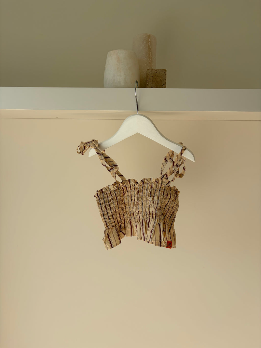 Chique gestreepte top met lintjes