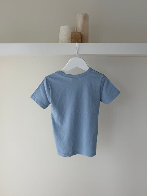 Baby blauwe kinder t-shirt met ronde hals 