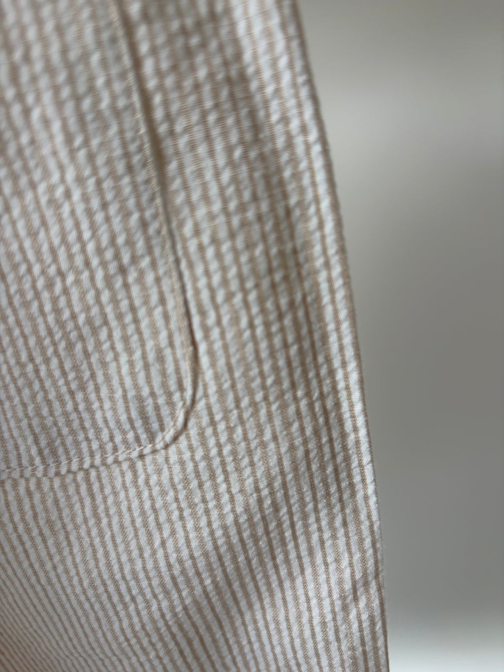 Crème & beige gestreepte broek
