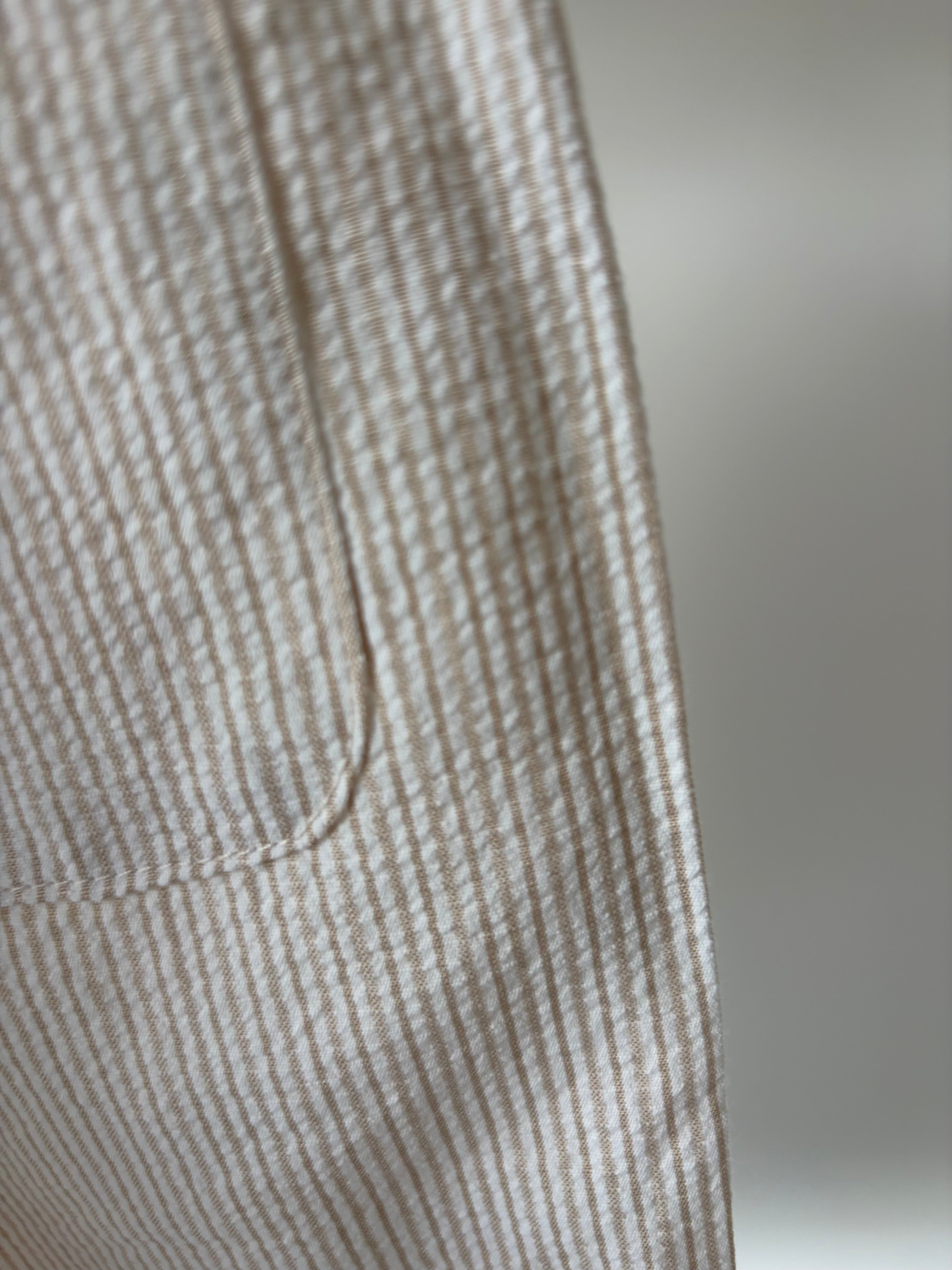 Crème & beige gestreepte broek
