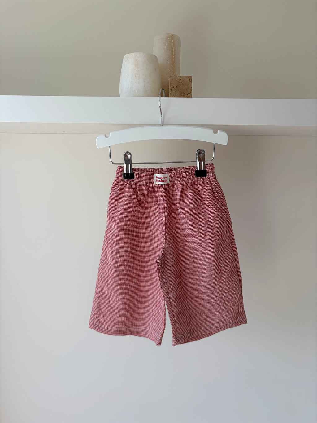 Geruite broek - rood & wit