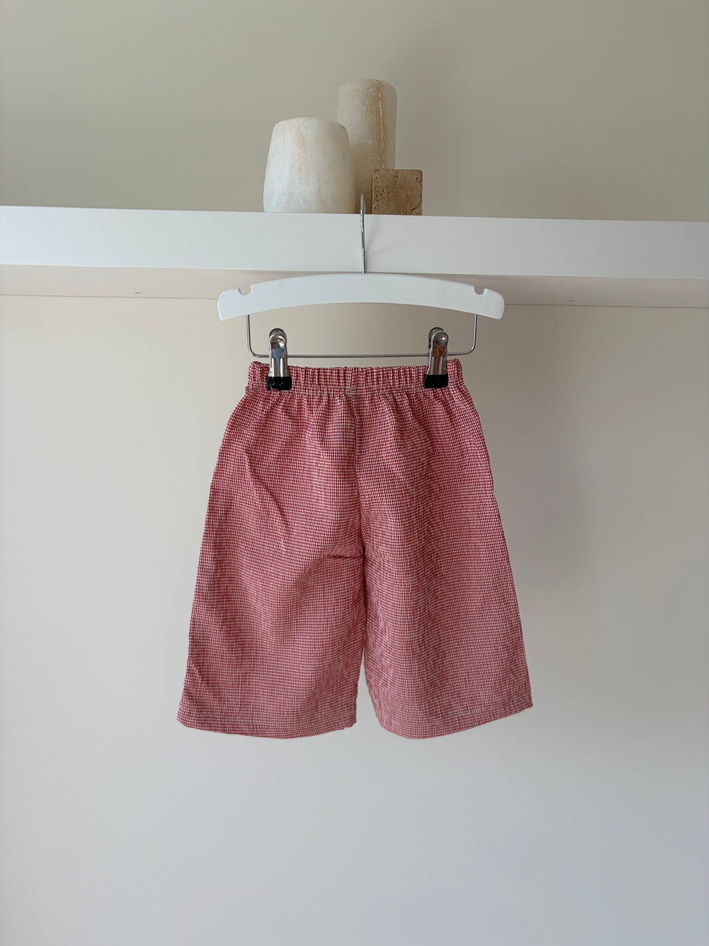 Geruite broek - rood & wit