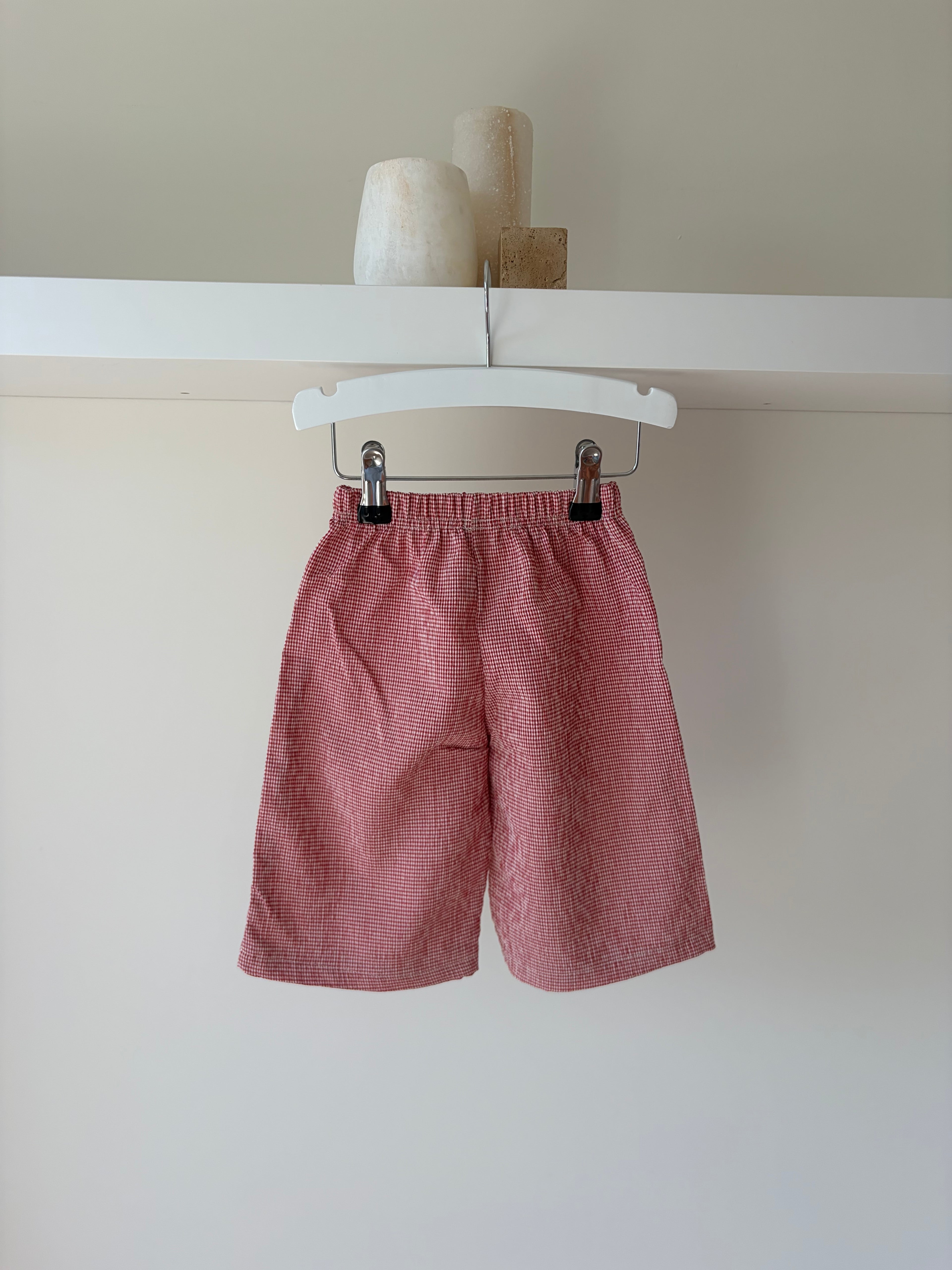 Geruite broek - rood & wit