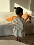 Oversized gestreept T-shirt - beige
