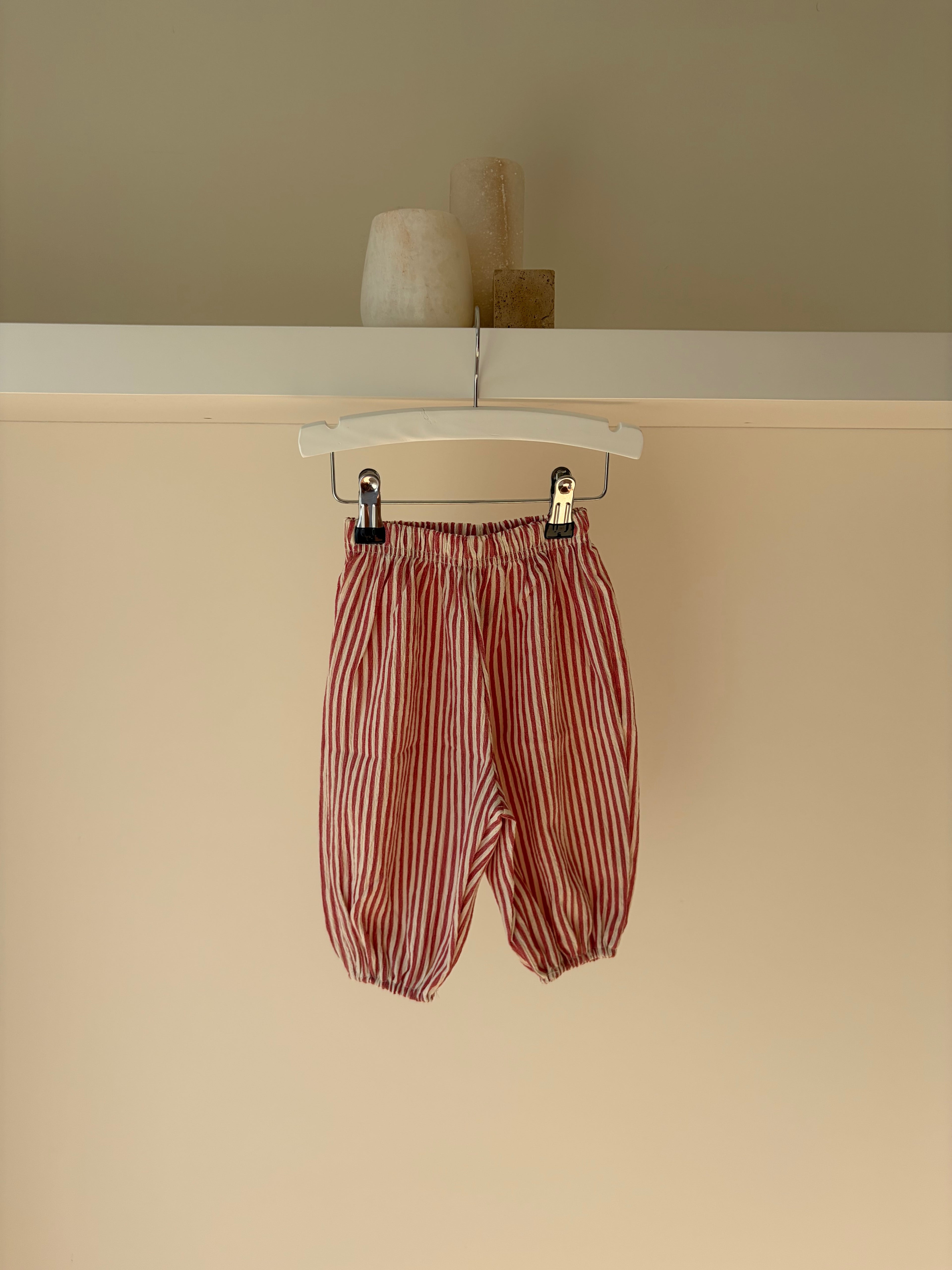 Gestreepte bambi broek - rood
