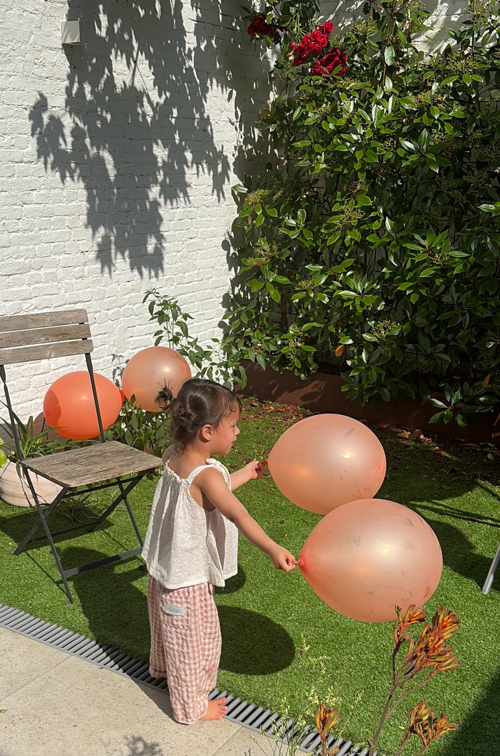 Camille geruite baby broek